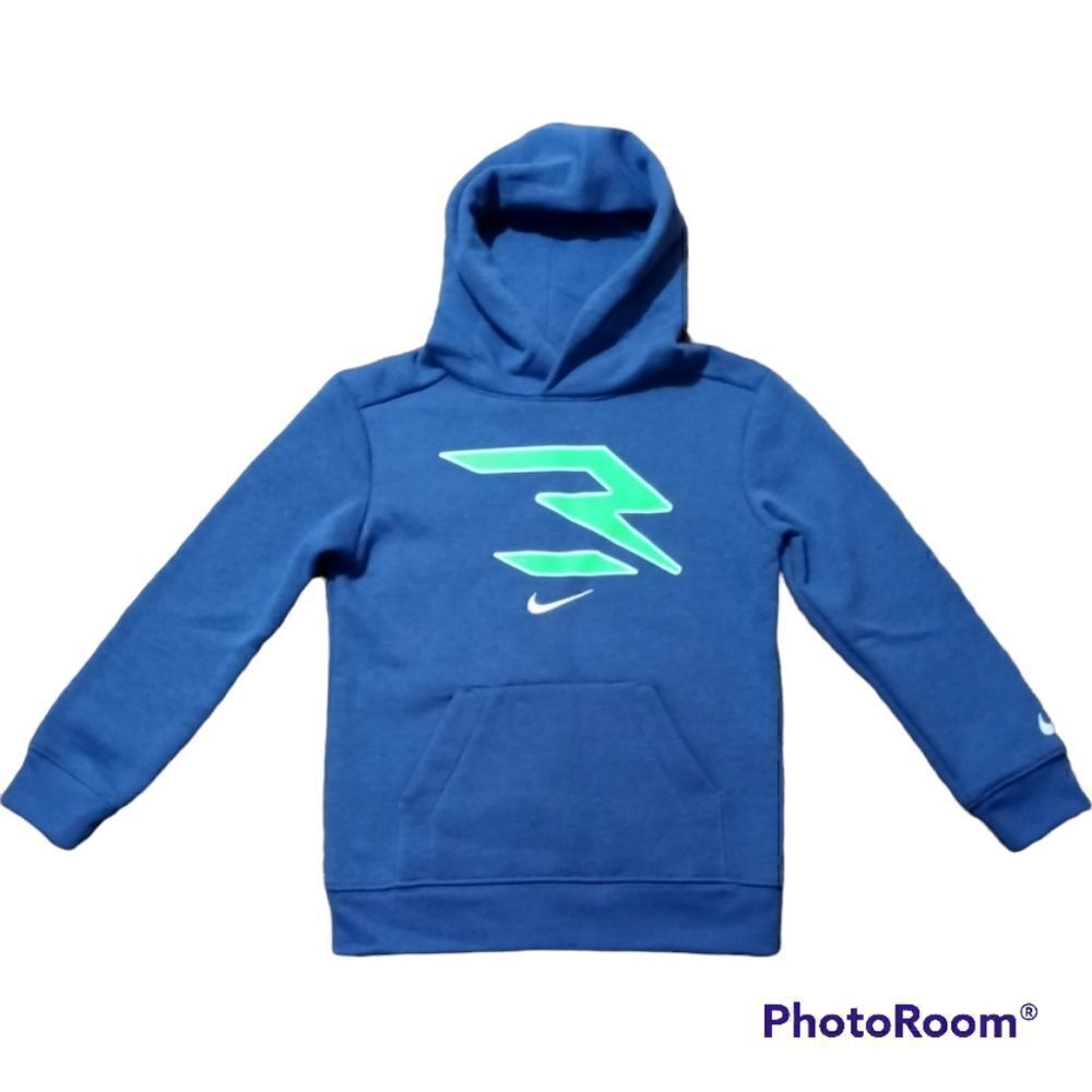 Nike Boys Blue Long Sleeve Fleece Hoodie -R